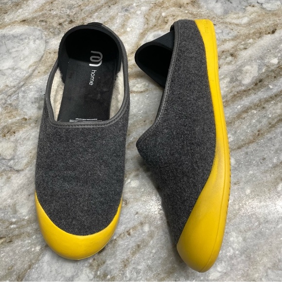 MAHABIS Classic Gray Wool Slippers Removable insole EU45 US Mens 11-11.5 - Picture 3 of 10